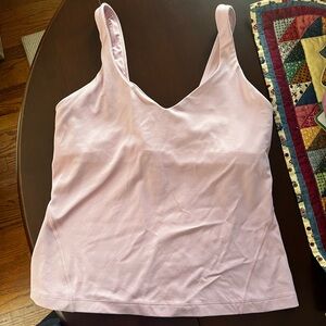 Lululemon Wait Length Align Tank in pink peony size 8